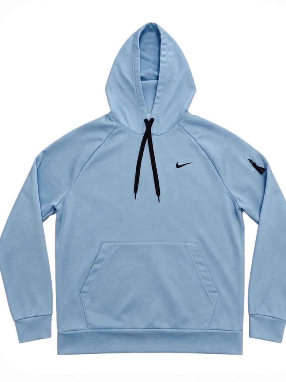 Nike Light Blue Pullover Hoodie with Black Drawcords